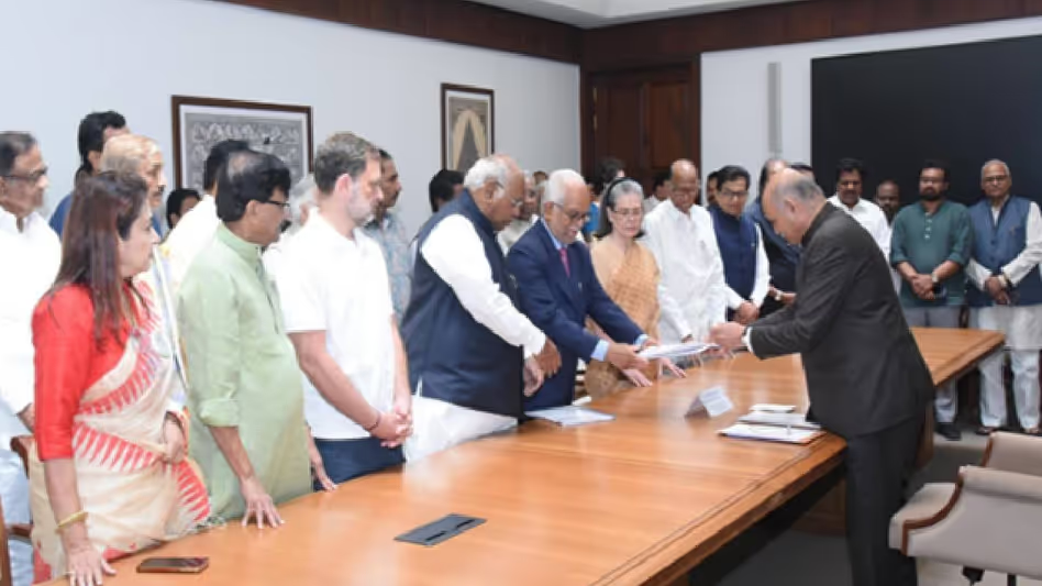 Justice (Retd.) B. Sudershan Reddy files nomination as INDIA bloc’s Vice-Presidential candidate